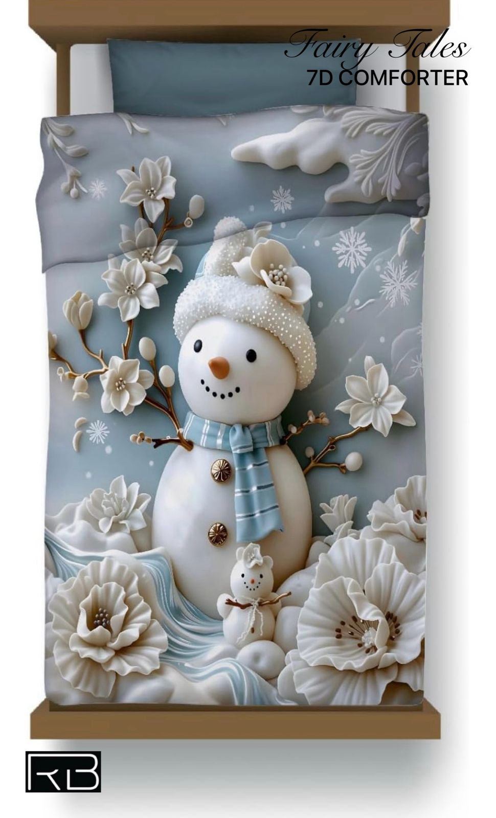 Fairy Tales 7D Comforter with snowman design