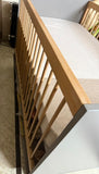 LITTLE BIRD 5 in 1 Elegant Crib With Folding Sides (54" Length x 30" Deep X 36" High) with Mattress