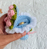 Rose Flower Bouquet with Ring Holder – Elegant Handmade Gift for Special Occasions