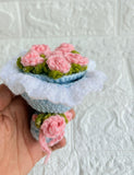 Rose Flower Bouquet with Ring Holder – Elegant Handmade Gift for Special Occasions