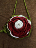 Crochet Handmade Flower Shape Sling Bag