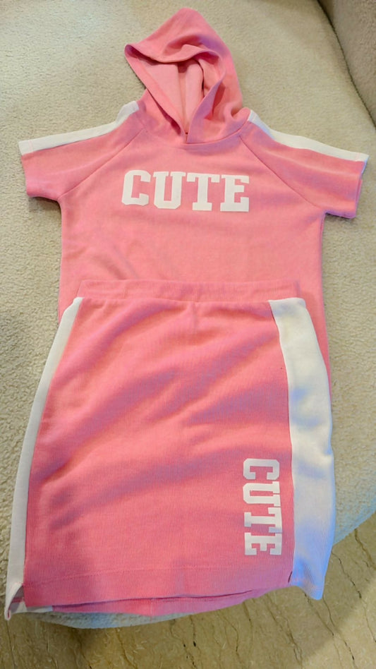 Shop now for the Pink T-shirt with Cap and Short Skirt set, offering comfort, style, and adorable charm for your baby’s everyday wear!