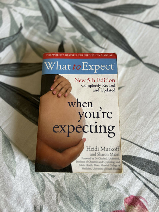 Book titled 'What to Expect When You're Expecting' by Heidi Murkoff