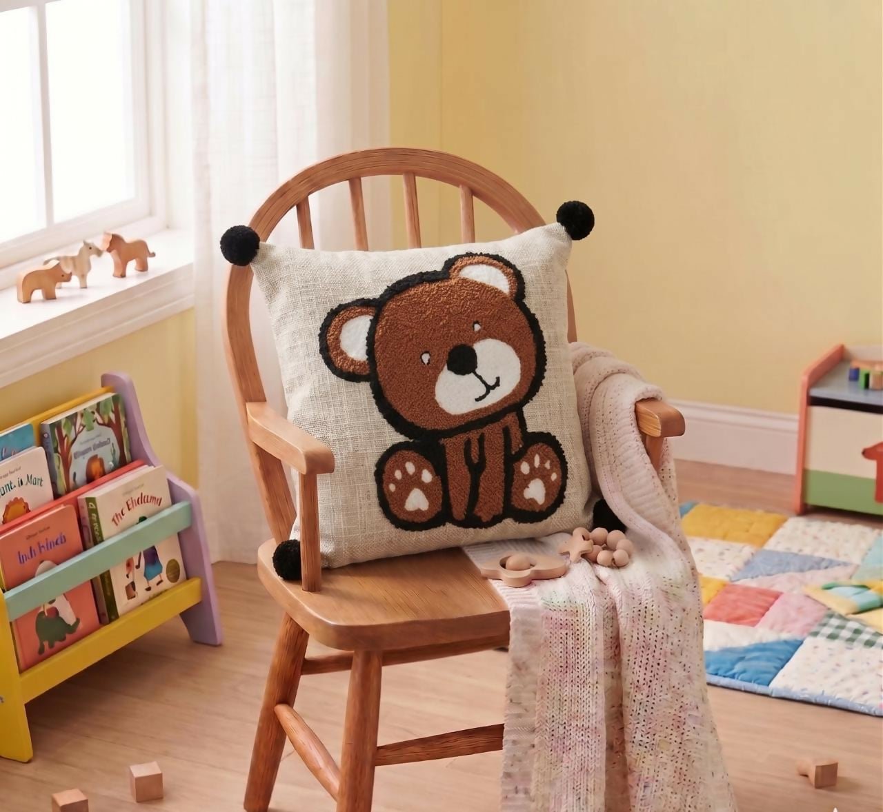 CUDDLE KIDS Hand-Stitched Throw Cushion Covers (Set of 2)