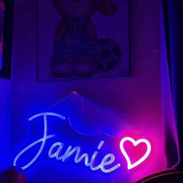 PERSONALIZED Special Kids Room Neon Name Plate with Motif