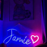PERSONALIZED Special Kids Room Neon Name Plate with Motif