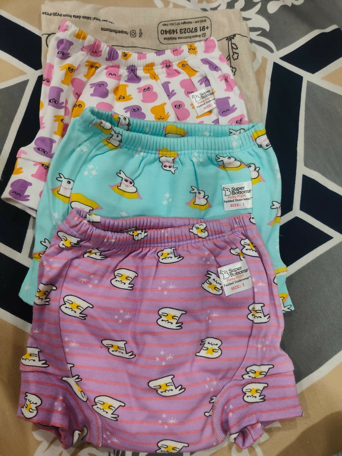 SUPERBOTTOMS Padded Potty Training Underwear (Pack of 3)