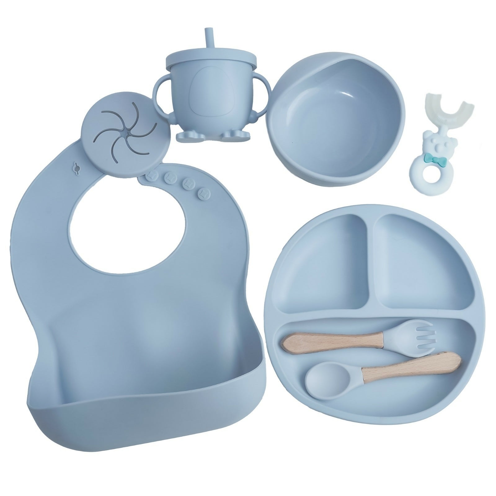 NAUTILUS 9-Piece Silicone Baby Feeding Set – Safe, Durable & Complete Mealtime Solution for Babies & Toddlers