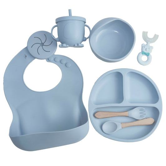 NAUTILUS 9-Piece Silicone Baby Feeding Set – Safe, Durable & Complete Mealtime Solution for Babies & Toddlers