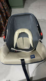 Mee Mee Baby Car Seat Cum Carry Cot with Thick Cushioned Seat (Pack of 1,Light Gray)