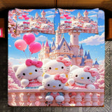 FAIRY TALES 7D Digital Print Super King Size Bedsheet Set With 2 Pillow Covers