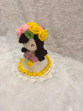 Crochet reversible doll flower bouquet.