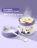 Panda Theme Steel Lunch Box Cum Food Jar