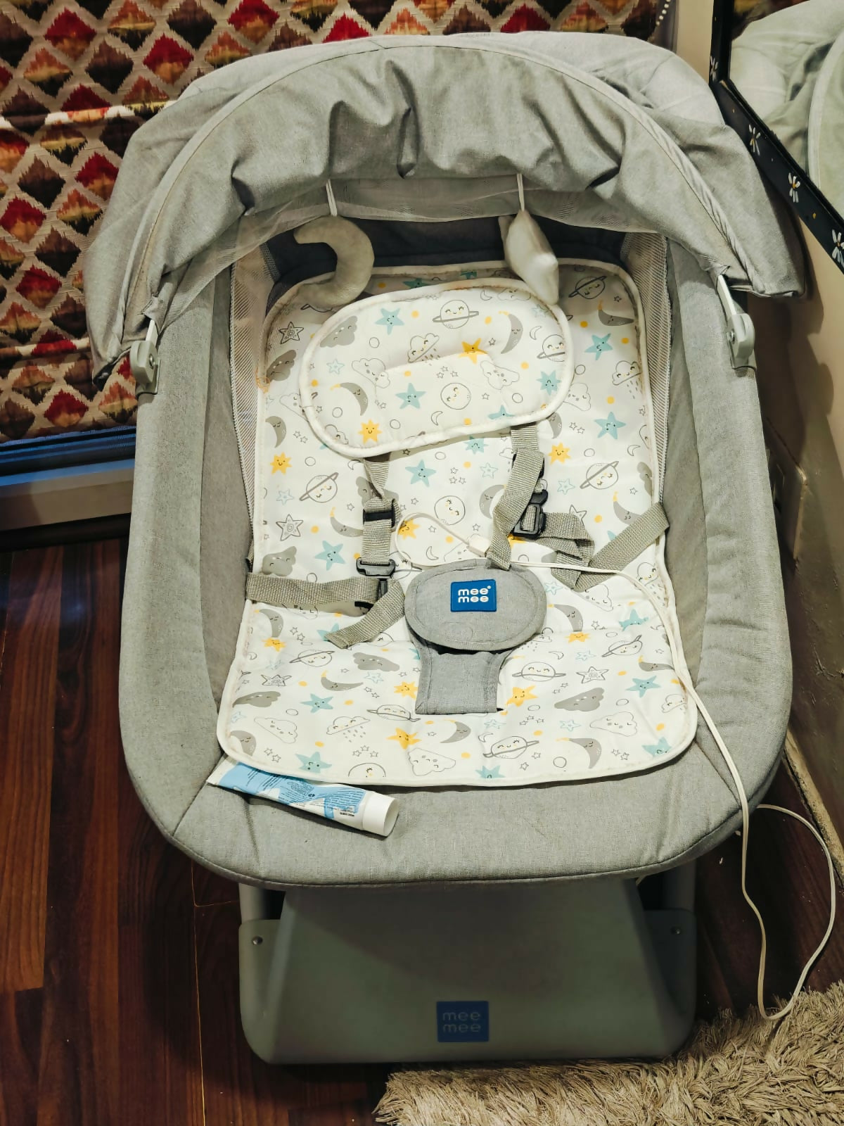 MEE MEE electric baby swing, automatic swing for newborn, portable electric swing, baby rocker with music, hands-free baby soothing chair