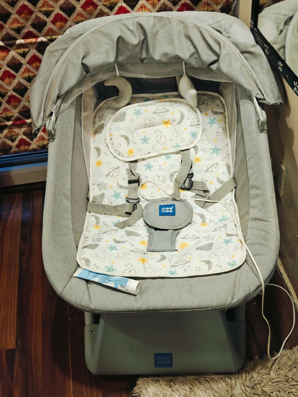 MEE MEE electric baby swing, automatic swing for newborn, portable electric swing, baby rocker with music, hands-free baby soothing chair