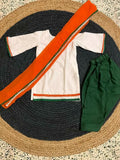 Kurti, Pant and Dupatta Set for Girls in the National Flag- Tricolour independence/Republic day dress Colour