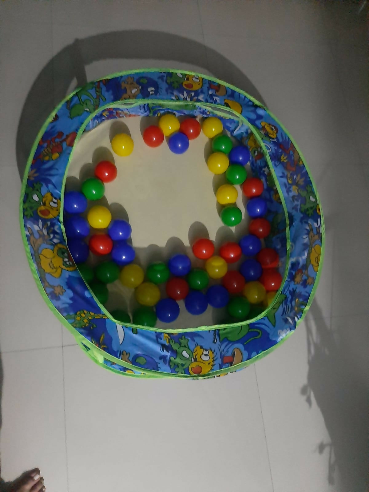 Colorful ball pit with multicolored balls