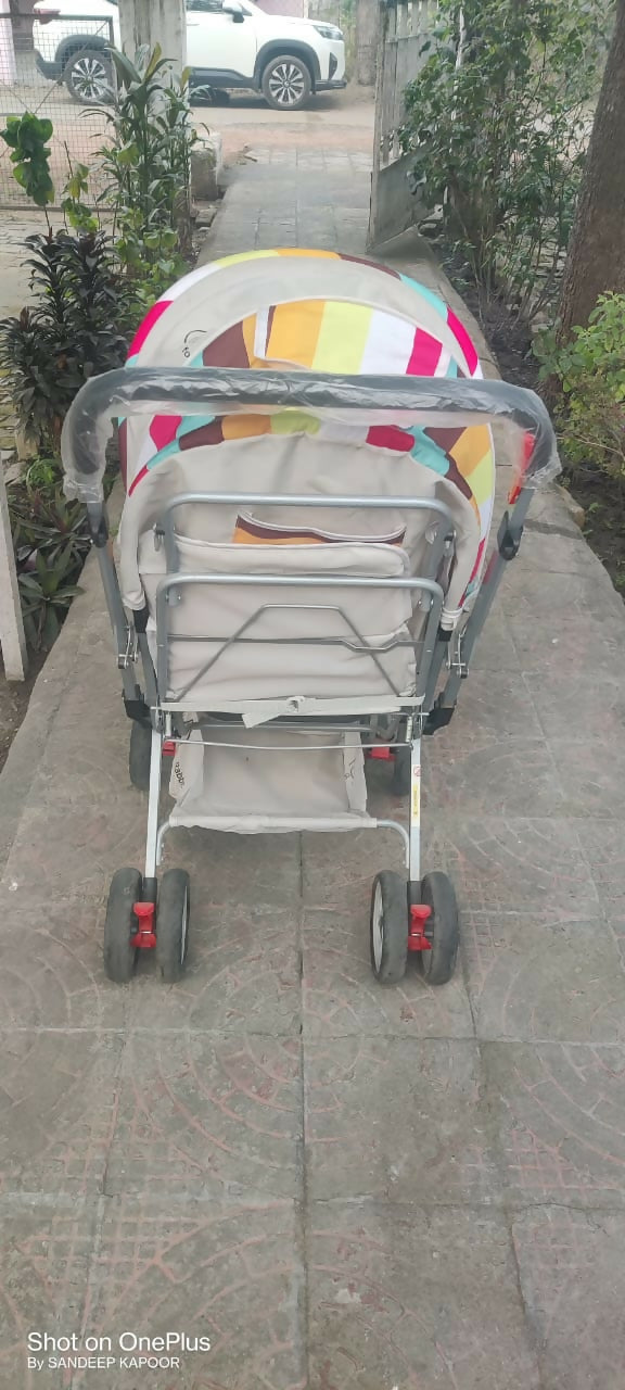 Colorful baby stroller