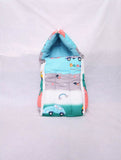 BABYHUG Hooded Baby Sleeping Bag Carry Nest Wrapper Newborn Soft Cotton Zip