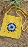 Crochet crossbody sling bag