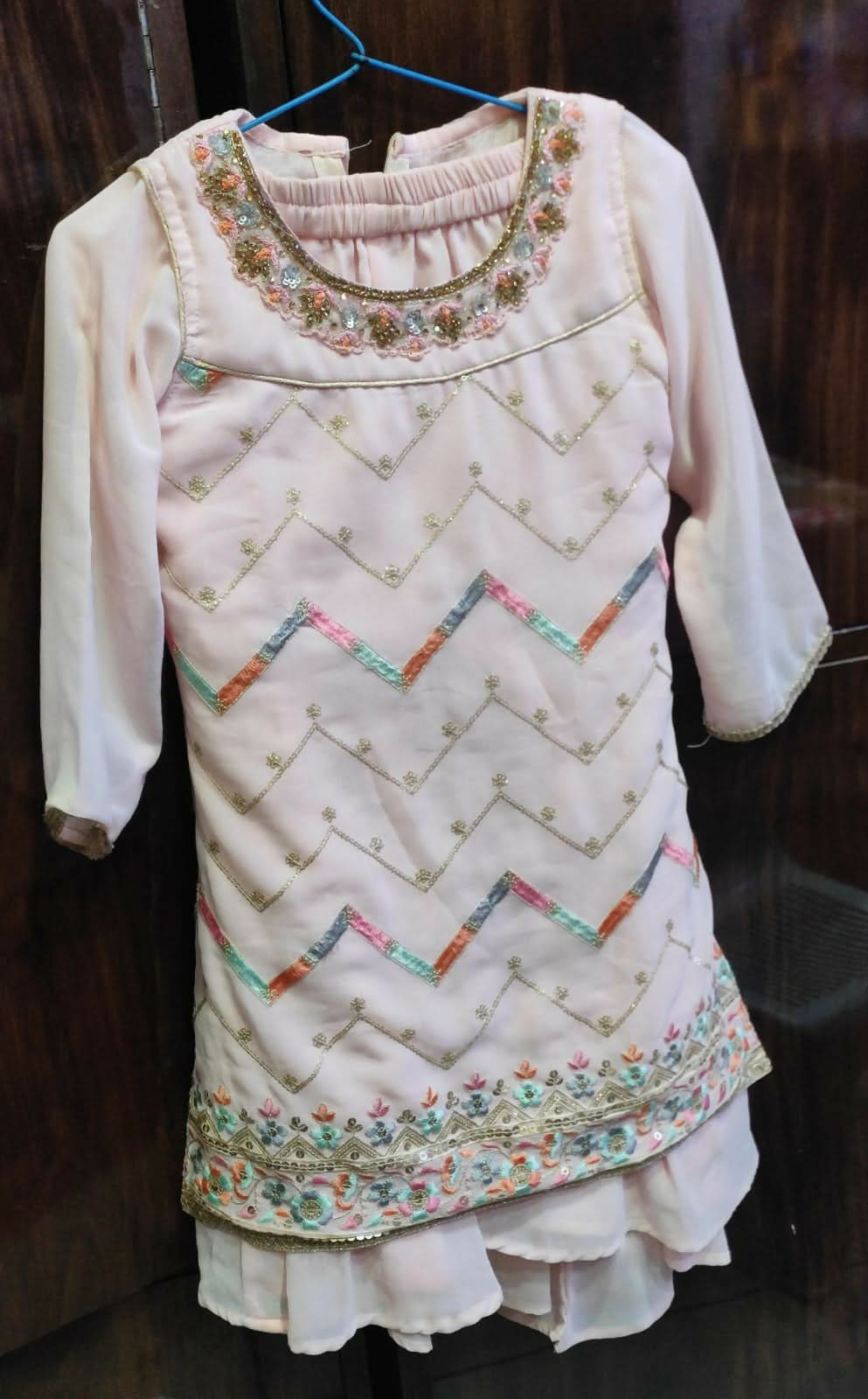 Dress your little one in elegance with our Beautiful Ethnic Wear Suit (Sharara Set), perfect for special occasions and celebrations.