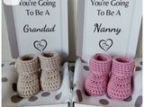 Baby Booties with Customised Printed Greeting Card – Adorable Gift Set for Newborns