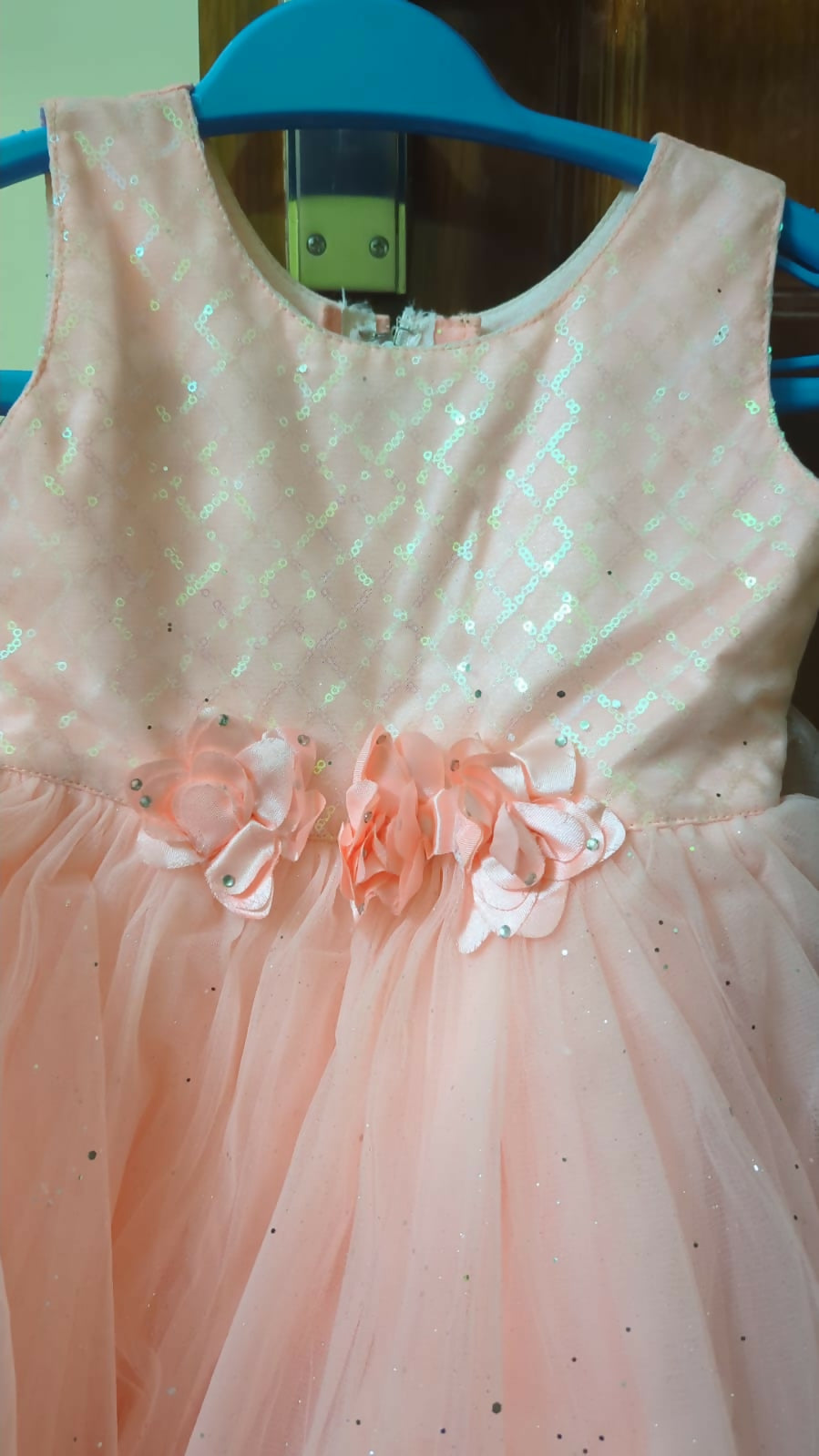 Buy Adorable Peach Colour Kids Frock – Elegant & Comfortable Dress for Baby Girls