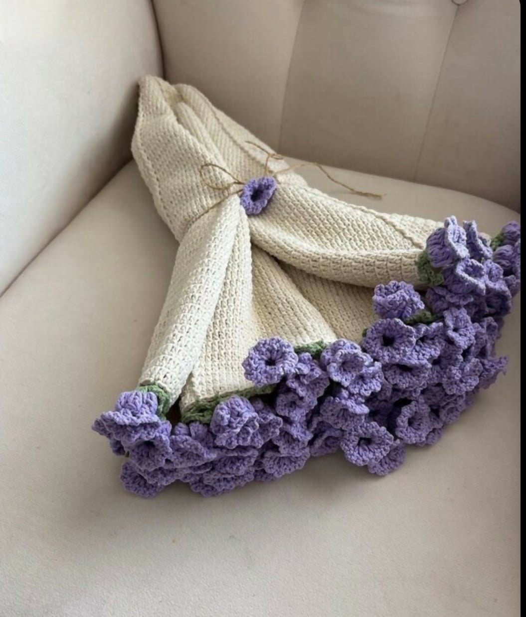 Crochet Lily Of The Valley Flower Blanket
