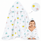 Muslin Cotton Hooded Towel | 70X70 Cm | Single Layer Towel