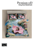 Bedsheet set with hedgehog and flower design