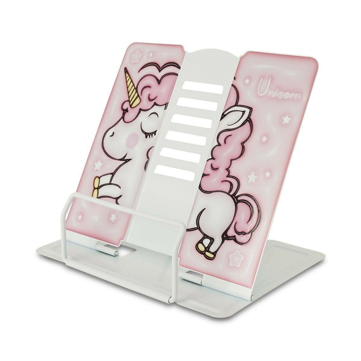 The book holder with different notches on the movable backrest can be adjusted in height and angle as needed. Promote proper posture to improve spine health.