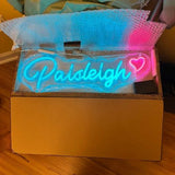 PERSONALIZED Special Kids Room Neon Name Plate with Motif