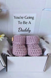 Baby Booties with Customised Printed Greeting Card – Adorable Gift Set for Newborns