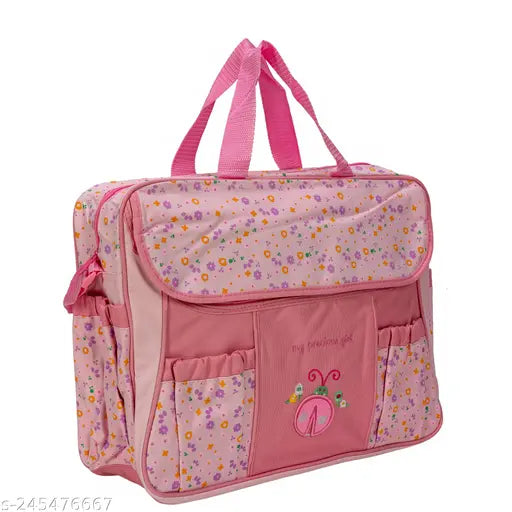 Baby Multipurpose Pink Diaper Storage Bag- Large