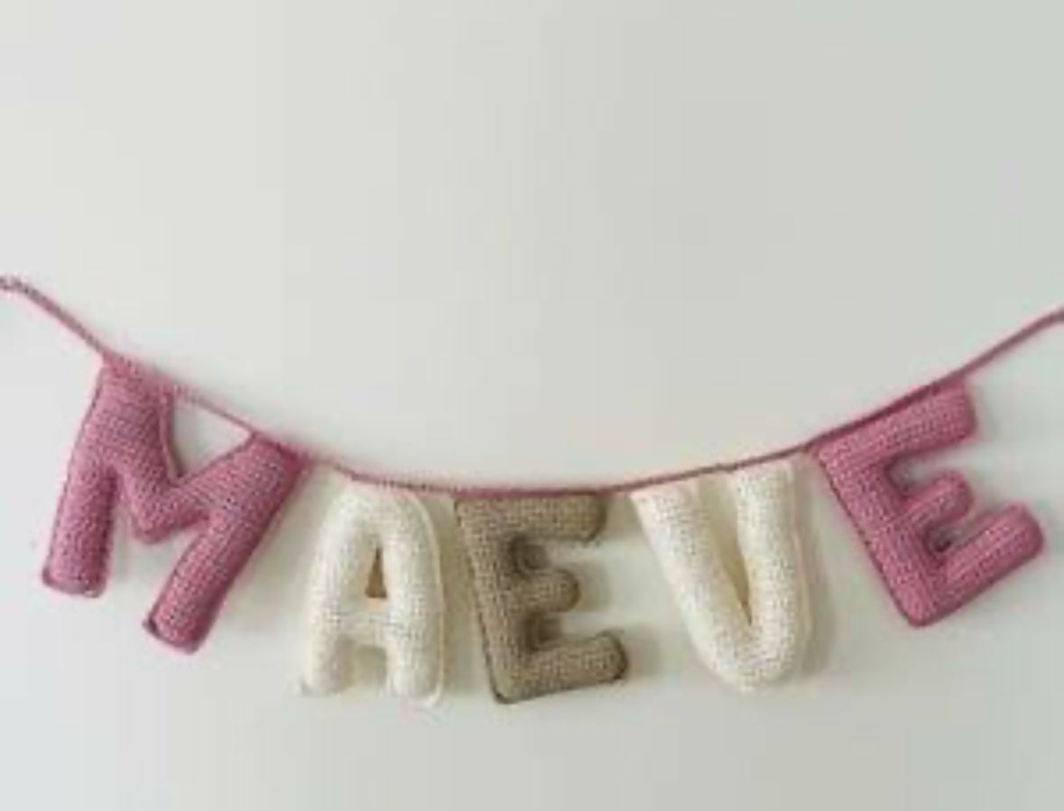 Personalised name hanging – custom wall or door decor that adds a unique touch to your baby’s space.