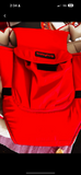 Red baby carrier