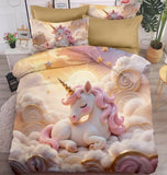 FAIRY TALES 7D Digital Print Super King Size Bedsheet Set With 2 Pillow Covers