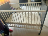 R FOR RABBIT Den Wooden Baby Crib/Cot With Mattress