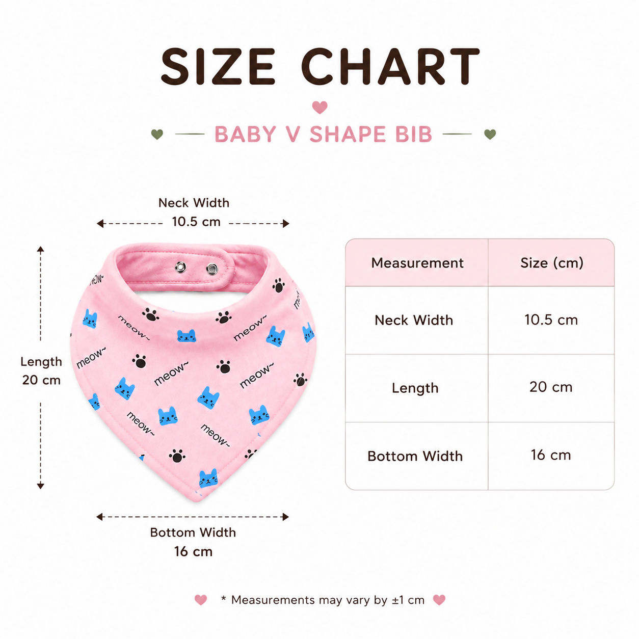 Hosiery Cotton Baby V Shape Bib | Assorted Colors | Steel Snap Button Closure