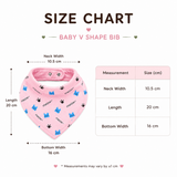 Hosiery Cotton Baby V Shape Bib | Assorted Colors | Steel Snap Button Closure