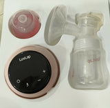 Luvlap Adore Electric Breast Pump with 2 Phase Pumping, Rechargeable Battery, Digital TouchScreen, Smart Memory, Dual Power Mode, 2pcs Breast pads free, Soft & Gentle, BPA Free