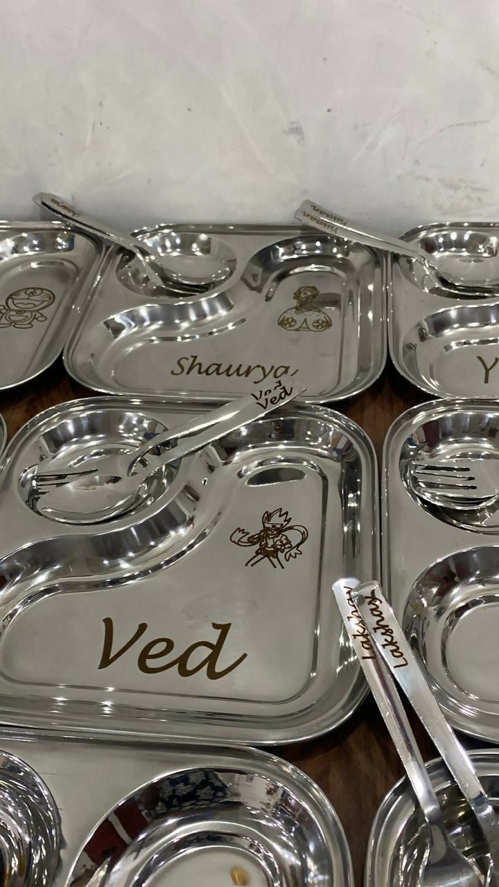 Personalised Snack 2 Partition Thali Set