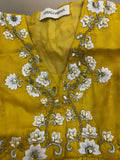 Elegant pure crepe lehenga set for baby girls with hand-thread work and accessories; stylish kurta-pyjama set for baby boys, perfect for festive occasions.
