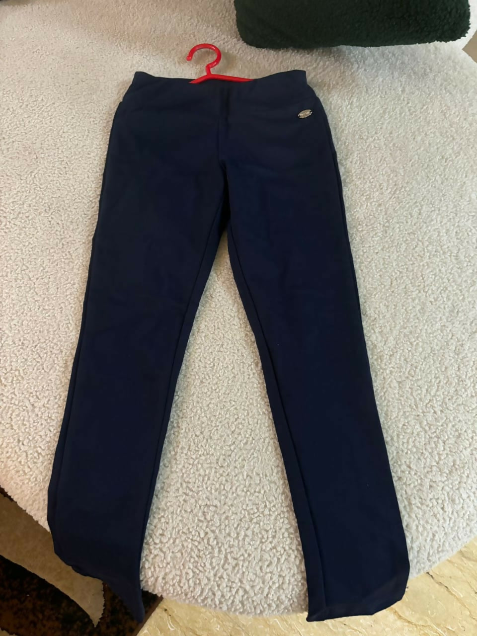 TINY GIRL Blue stretchable jeggings for girls, offering a stylish, comfortable fit with an elastic waistband, perfect for any occasion.