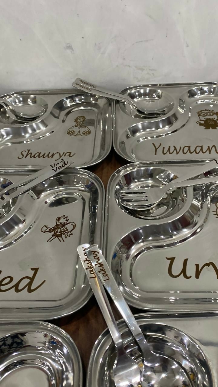 Personalised Snack 2 Partition Thali Set