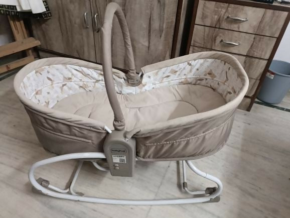 Buy Babyhug Opal 3 in 1 Cozy Manual Rocker cum Sleeper – Versatile Baby Rocker with Mosquito Net, Soothing Vibrations & Music