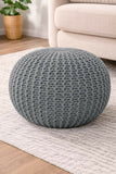 Knitted Cotton Heavy Pouf Stool – Premium Handcrafted Seating & Decor Accent