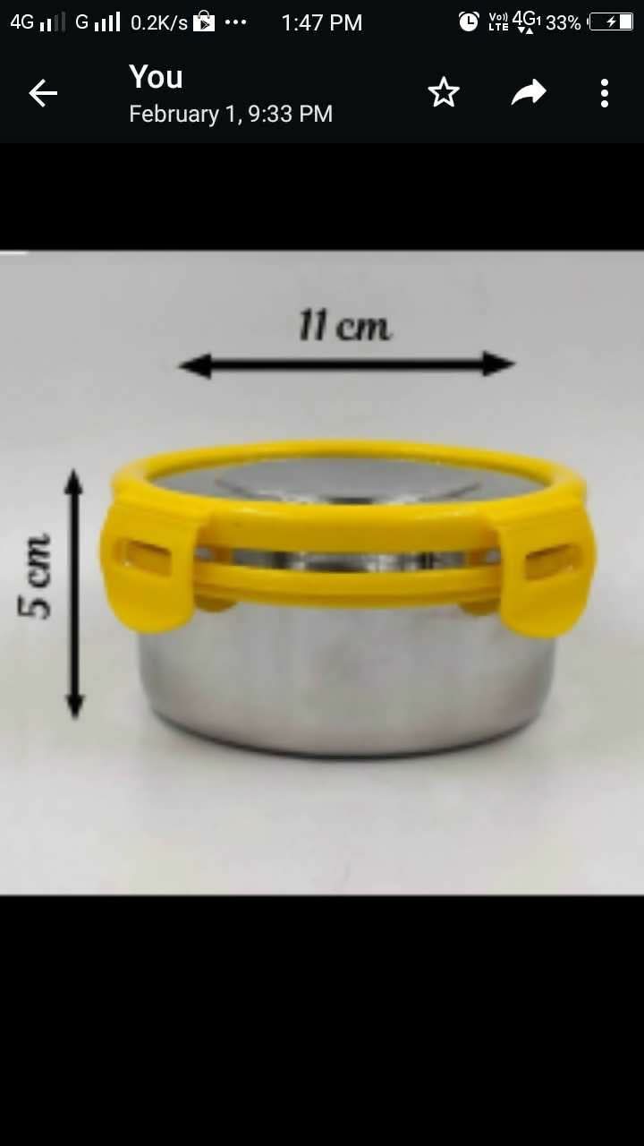 Buy Personalised Stainless Steel Small Snack or Pickle Tiffin – Durable and Customizable Container for Everyday Use