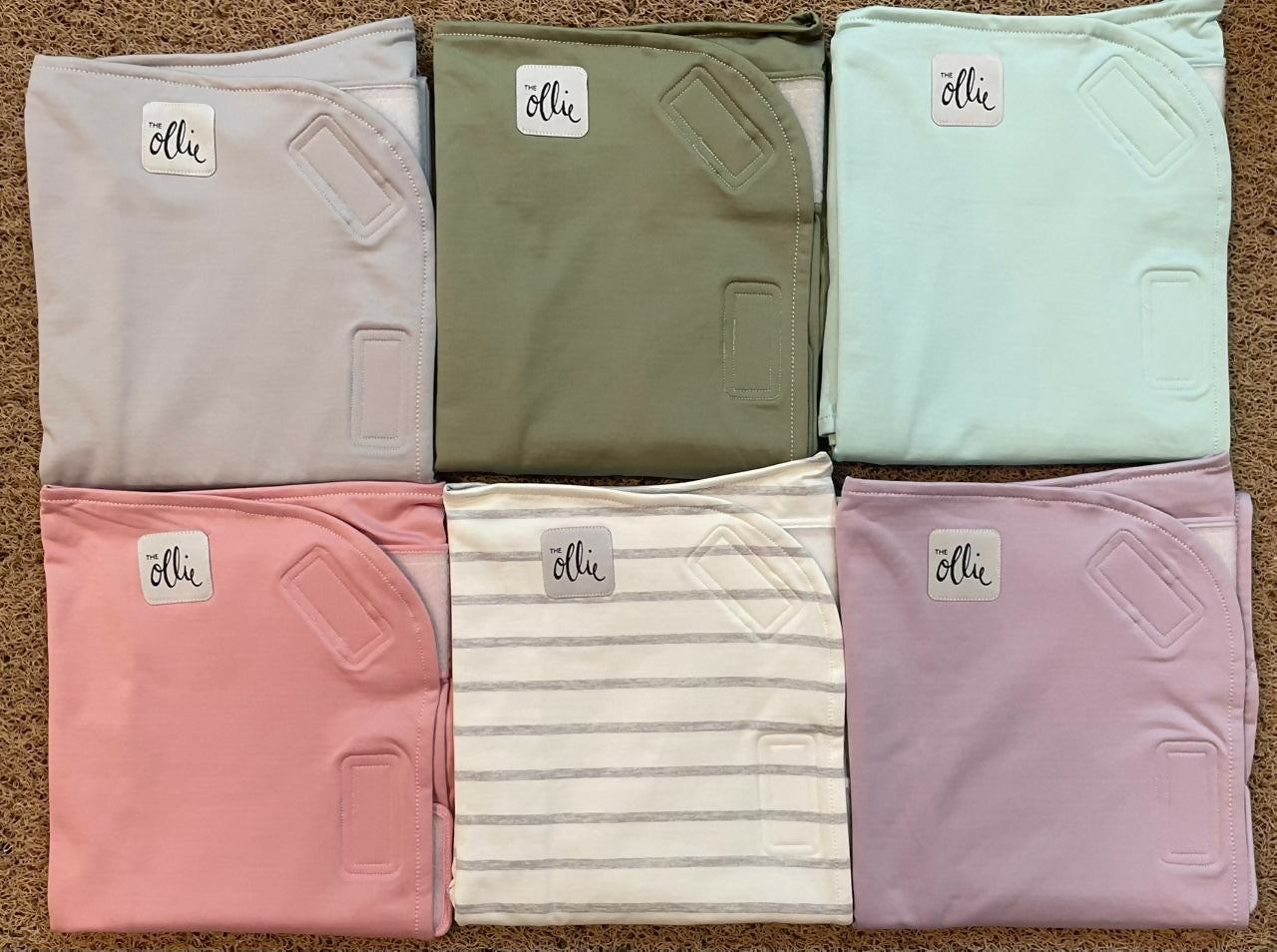 OLLIE Kids Swaddle Blanket with Inside Brush Fabric