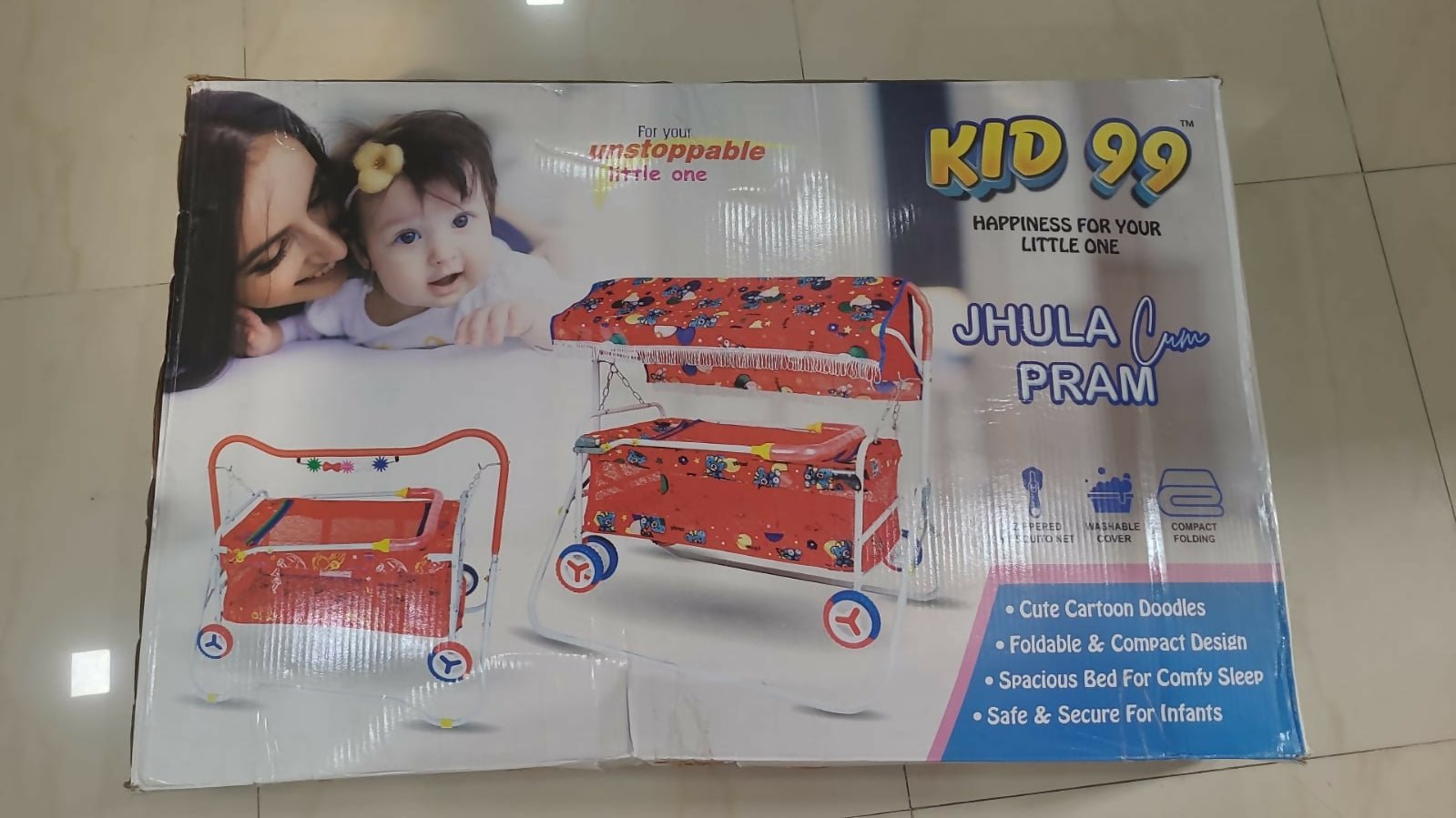 KID 99 Jhula Cum Pram (Cradle + Pram)